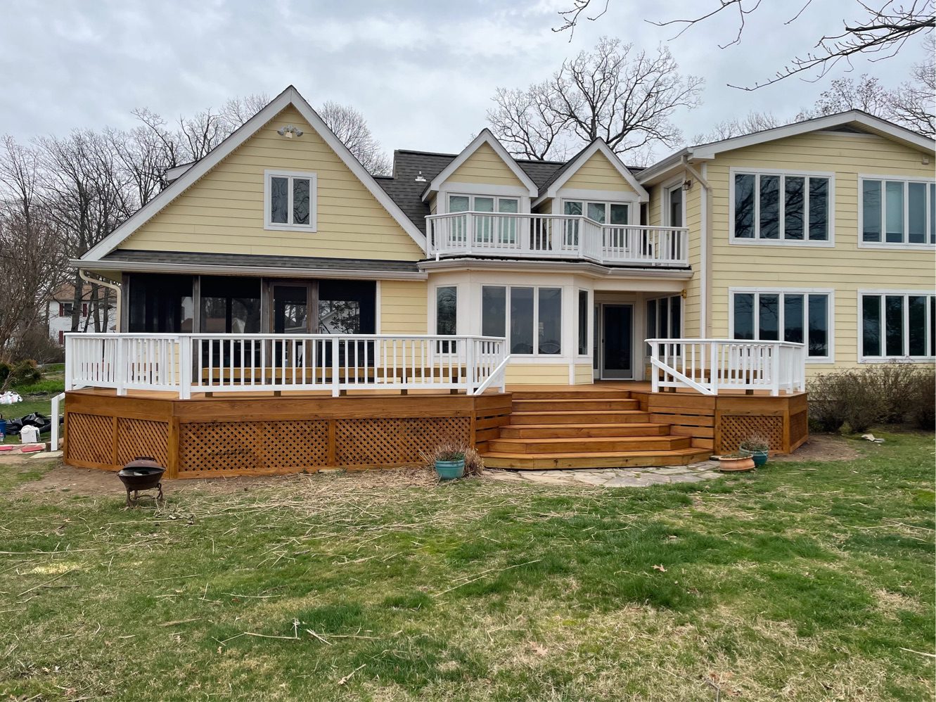 wood deck remodel after