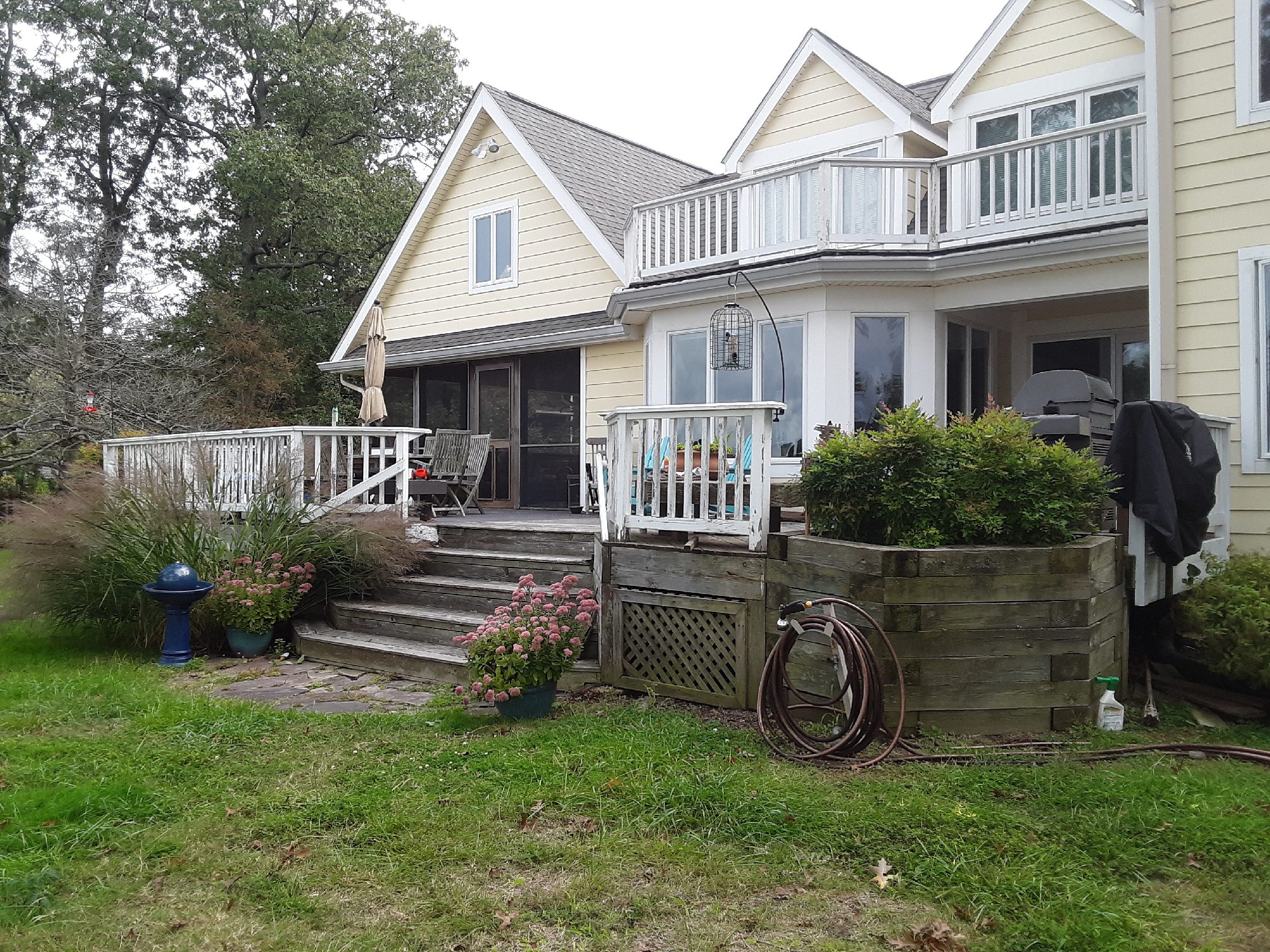 wood deck remodel before remodel