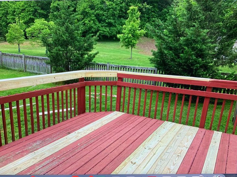 deck boards and railing replacement