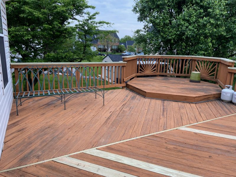 deck repair with new finish